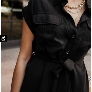 Black Sonney Shirt Dress Bohme L